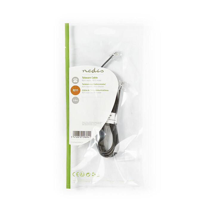 Nota Cavo Nedis RJ11 maschio/maschio (2 metri) - (Nero)