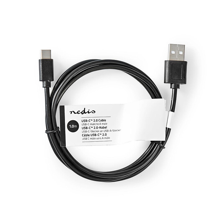 Avis Nedis Câble USB-C / USB-A - 1 m (Noir)