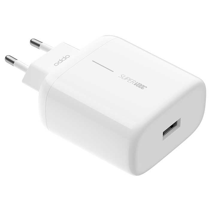 OPPO Chargeur Maison Super VOOC 2.0 65W Blanc