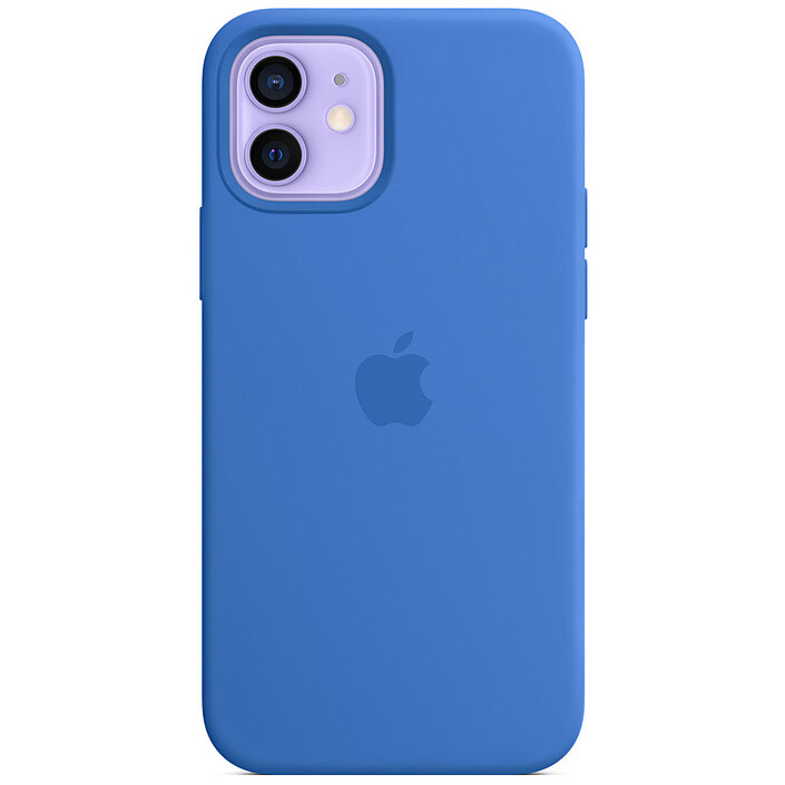 Funda de silicona con MagSafe azul Capri Apple iPhone 12 / 12 Pro