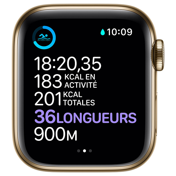 Acheter Apple Watch Series 6 GPS + Cellular Stainless Steel Deep Navy Bracelet Sport Black 40 mm