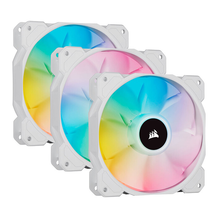 Corsair SP120 RGB ELITE Triple Pack Bianco + Ligthing Node CORE