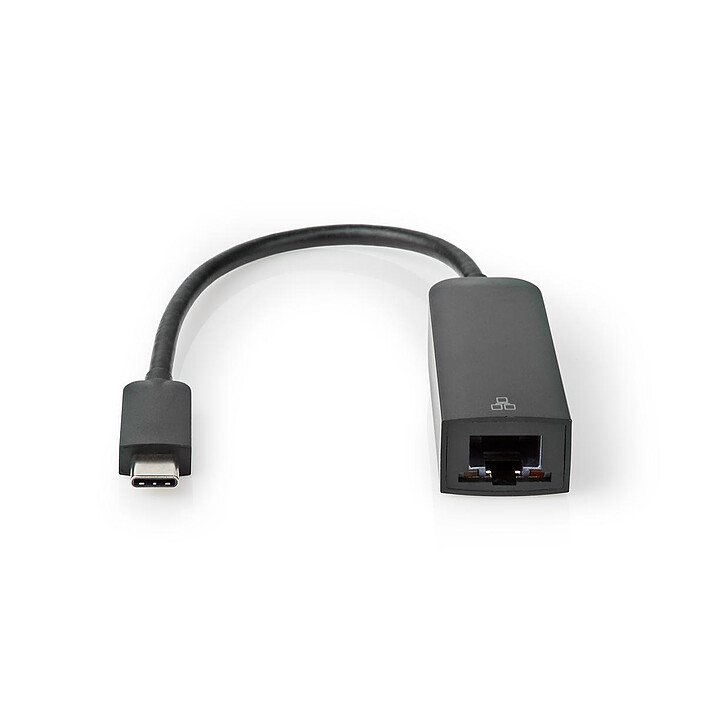 Adaptador Nedis USB-C / Ethernet (M/F) - Negro