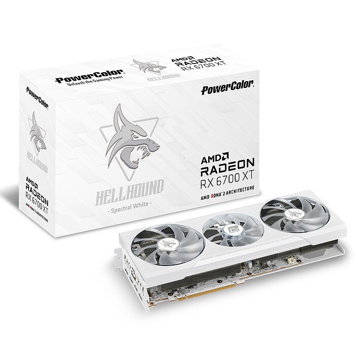 PowerColor Hellhound Spectral White AMD Radeon RX 6700 XT 12GB GDDR6