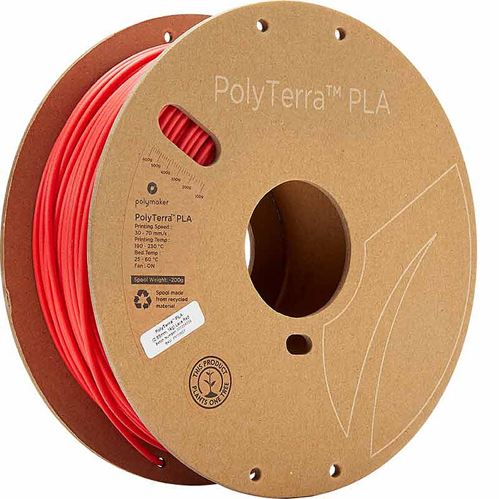 Polymaker PolyTerra 1.75 mm 1 Kg - Rouge Lave