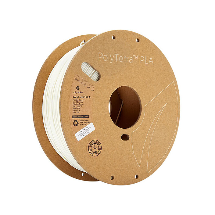Polymaker PolyTerra 2.85 mm 1 Kg - Blanc Coton