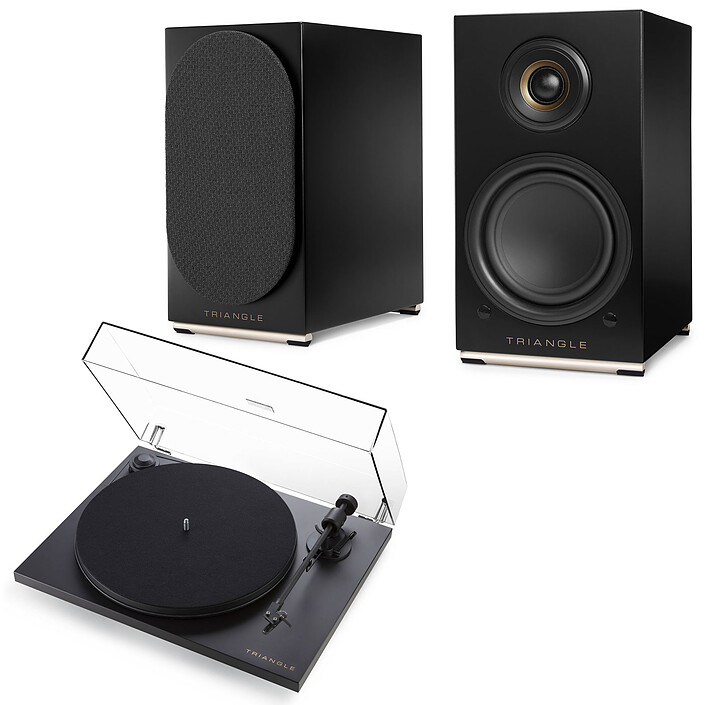 Triangle Platine Vinyle Noir + AIO TWIN Noir Graphite