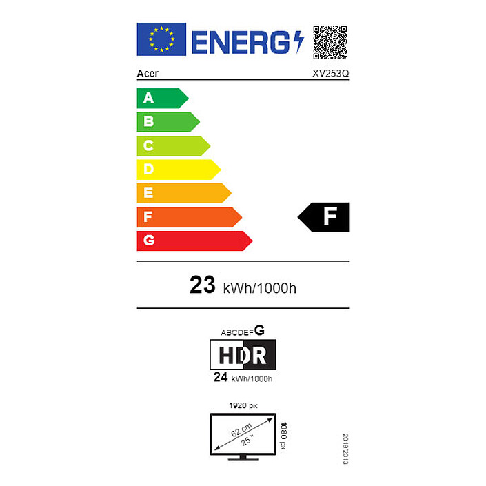 Acer 24.5" LED - Nitro XV253QXbmiiprzx economico