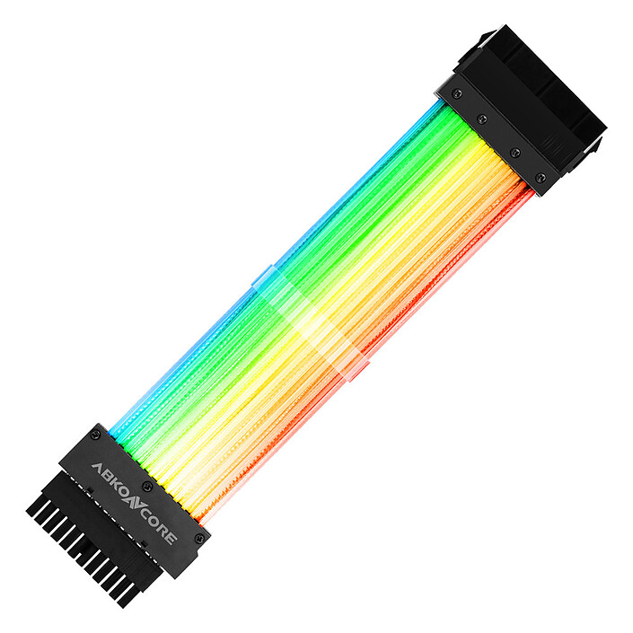 Abkoncore ASC16P Câble / Rallonge d'alimentation ATX 24 broches (240 mm) - ARGB