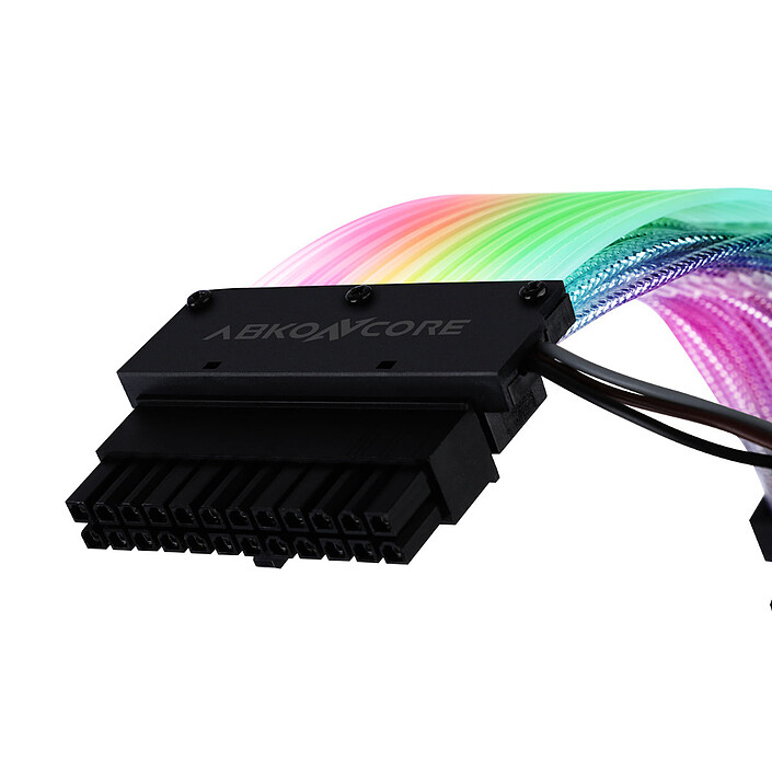 Avis Abkoncore ASC16P Câble / Rallonge d'alimentation ATX 24 broches (240 mm) - ARGB