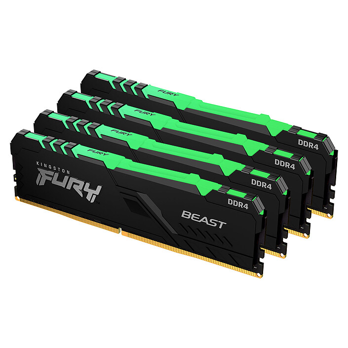 Kingston FURY Beast RGB 128GB (4 x 32GB) DDR4 2666 MHz CL16