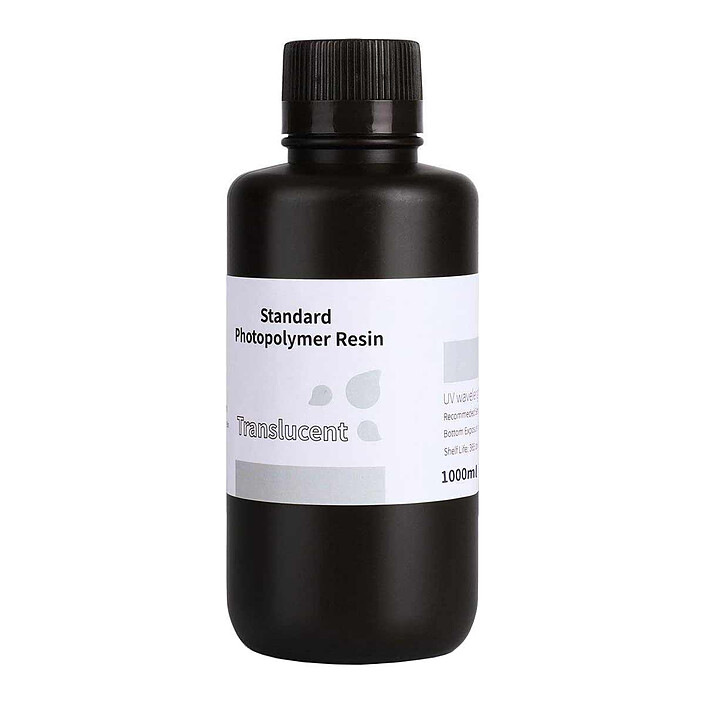 Elegoo Résine LCD Photopolymère Standard (1000 g) - Translucide