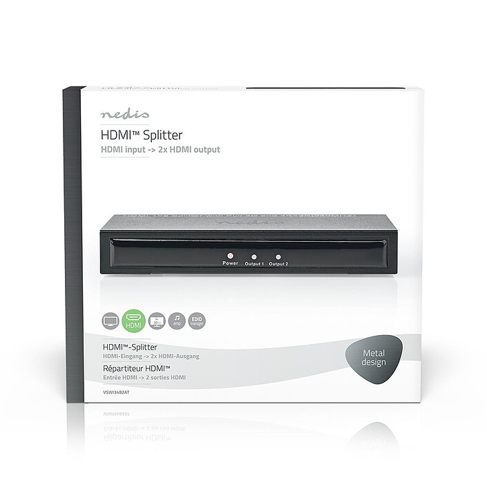 Nedis Splitter HDMI 4K 2 ports pas cher
