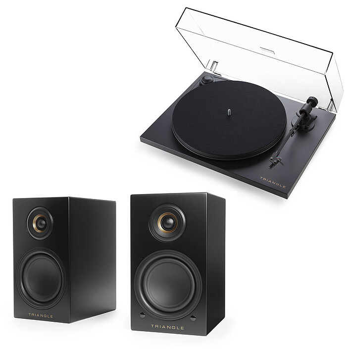 Triangle Vinyl Turntable Black + Triangle Elara LN01A Matte Black