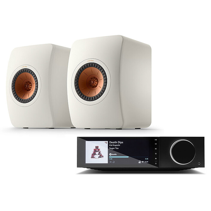 Cambridge Audio EVO 75 + KEF LS50 Meta Blanc Minéral
