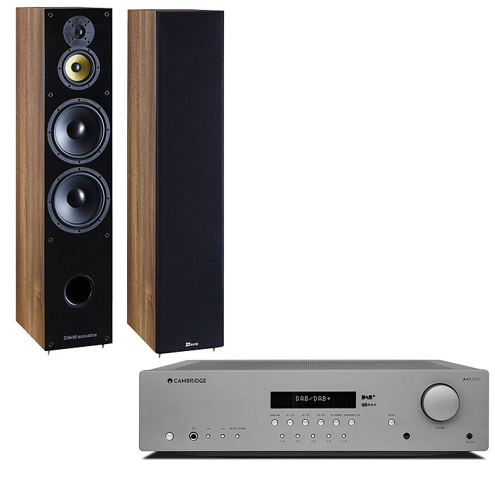 Cambridge Audio AX R100D + Davis Acoustics Balthus 90 Noyer Américain