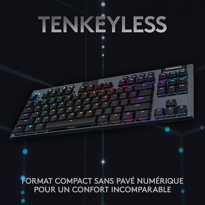 Logitech G G915 Tenkeyless Lightspeed Carbone (Tactile Version) pas cher