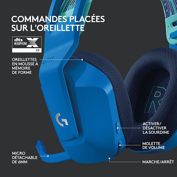 Logitech G G733 Lightspeed (Bleu) pas cher