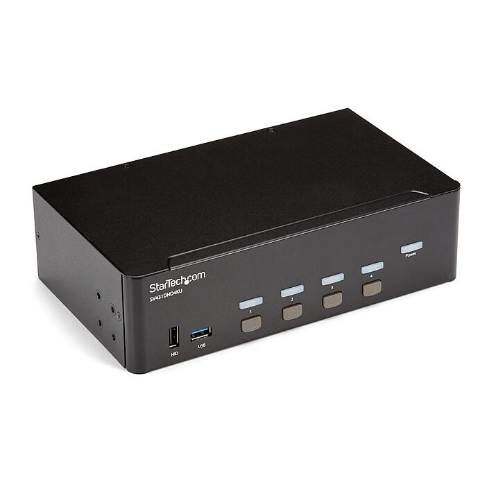 StarTech.com Switch KVM double affichage 4 ports HDMI avec hub USB intégré