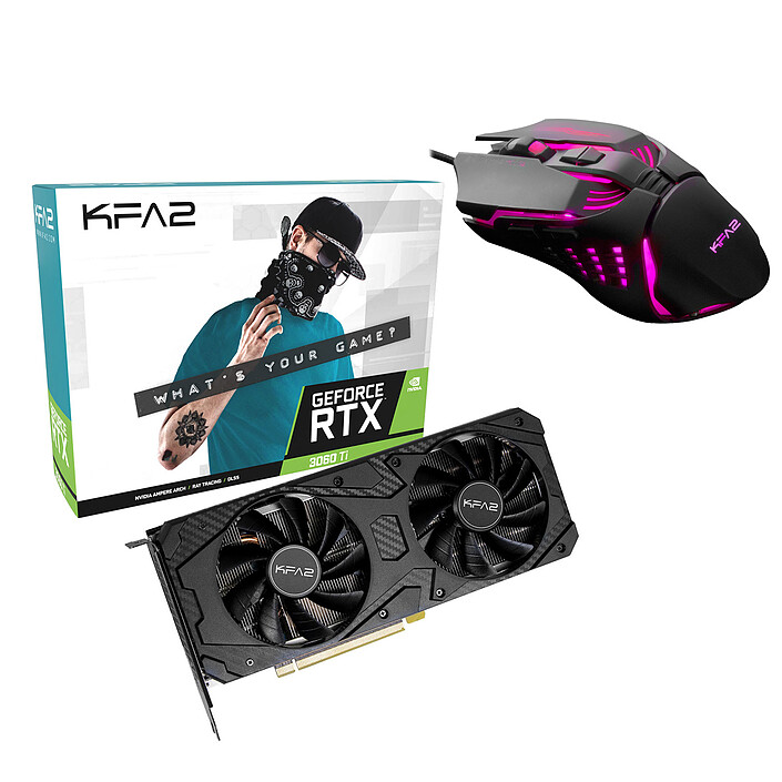 KFA2 GeForce RTX 3060 Ti (1-Click OC) LHR + KFA2 Gaming Slider 02