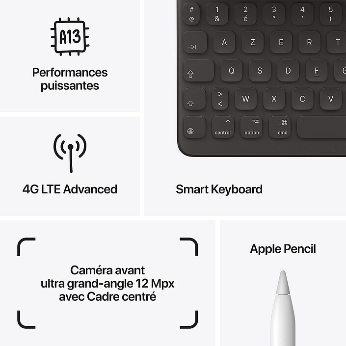 Acheter Apple iPad (2021) 256 Go Wi-Fi + Cellular Argent