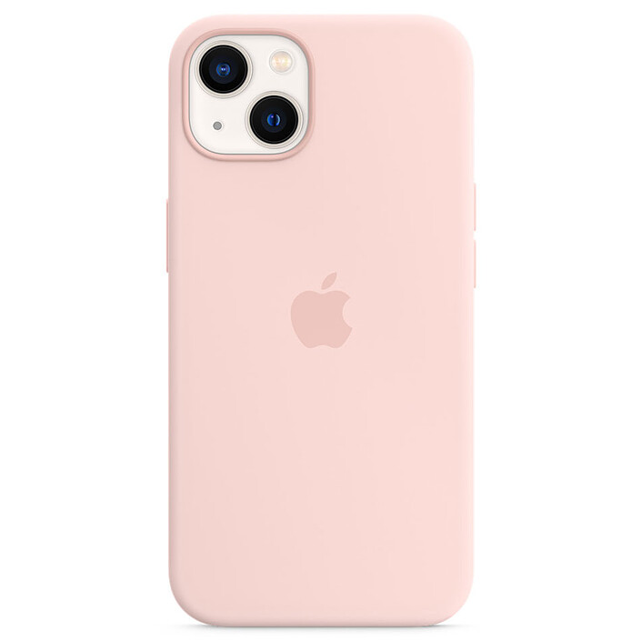 Custodia in silicone Apple con MagSafe rosa gesso per iPhone 13