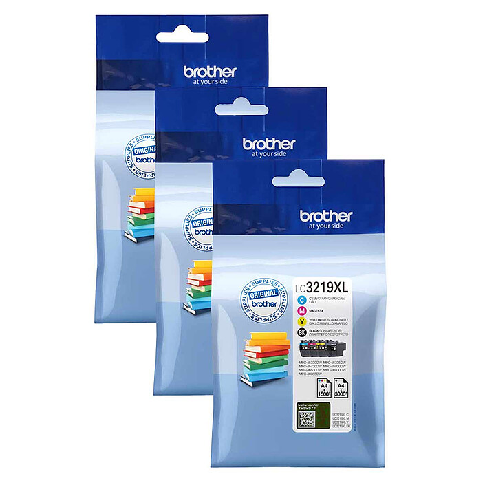 Brother LC3219XL Value Pack x 3 (Black, Cyan, Magenta, Yellow)