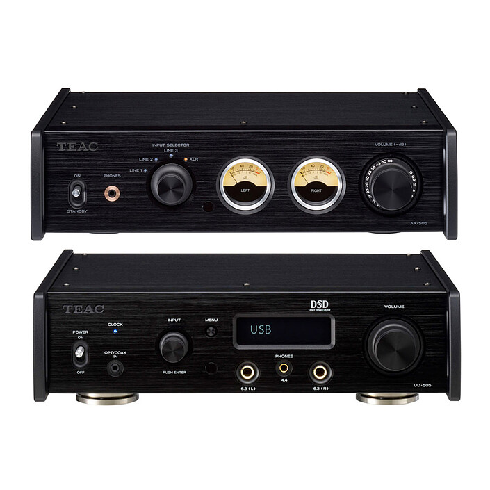 Teac AX-505 Noir + UD-505 Noir