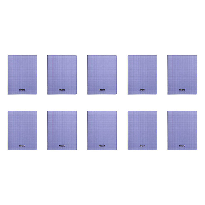 Calligraphe 8000 Polypro Cahier 96 pages 24 x 32 cm seyes grands carreaux Violet (x10)
