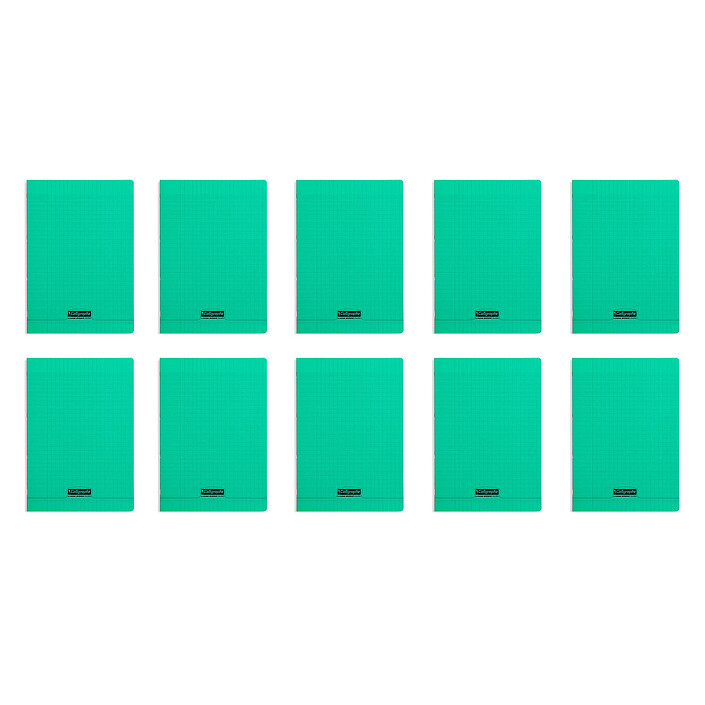 Calligraphe 8000 Polypro Cahier 96 pages 21 x 29.7 cm seyes grands carreaux Vert (x10)