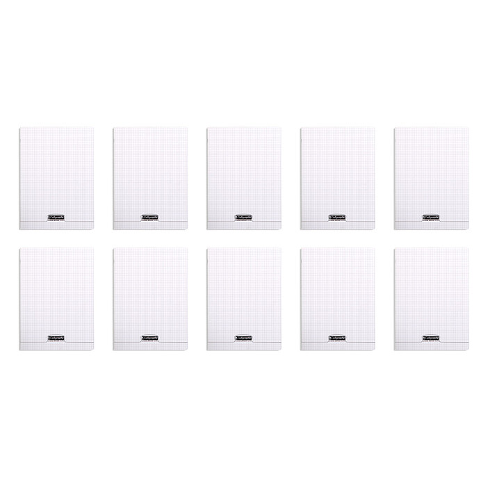 Calligraphe 8000 Polypro Cahier 96 pages 21 x 29.7 cm petits carreaux Incolore (x10)