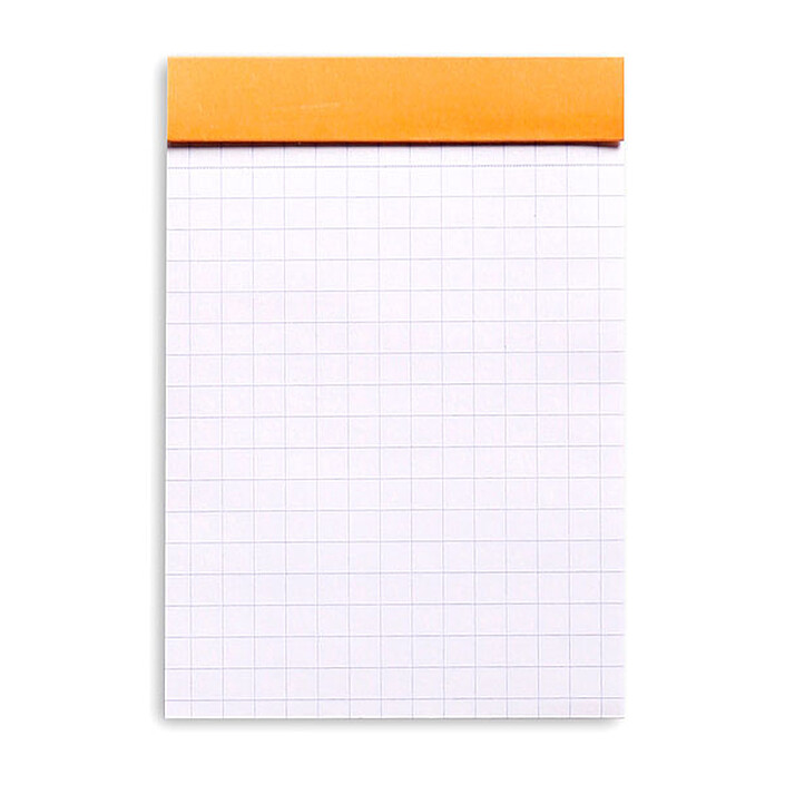 Avis Rhodia Bloc N°11 Orange agrafé en-tête 7.4 x 10.5 cm petits carreaux 5 x 5 mm 80 pages (x5)
