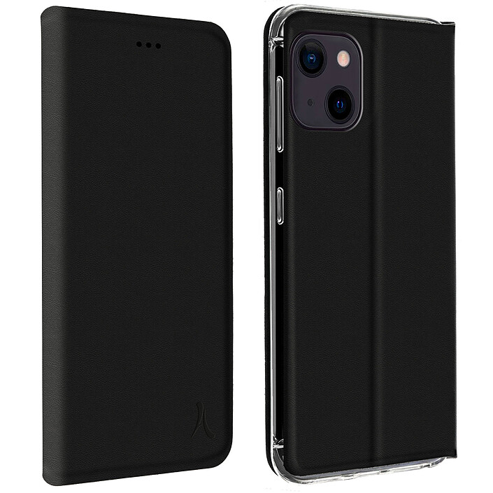 Akashi Etui Folio Porte Carte Noir Apple iPhone 13 / 14
