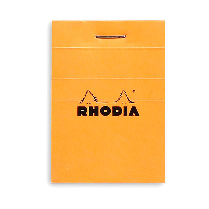  Rhodia Bloc N°10 Orange stapled letterhead 5.2 x 7.5 cm small squares 5 x 5 mm 80 pages (x20)
