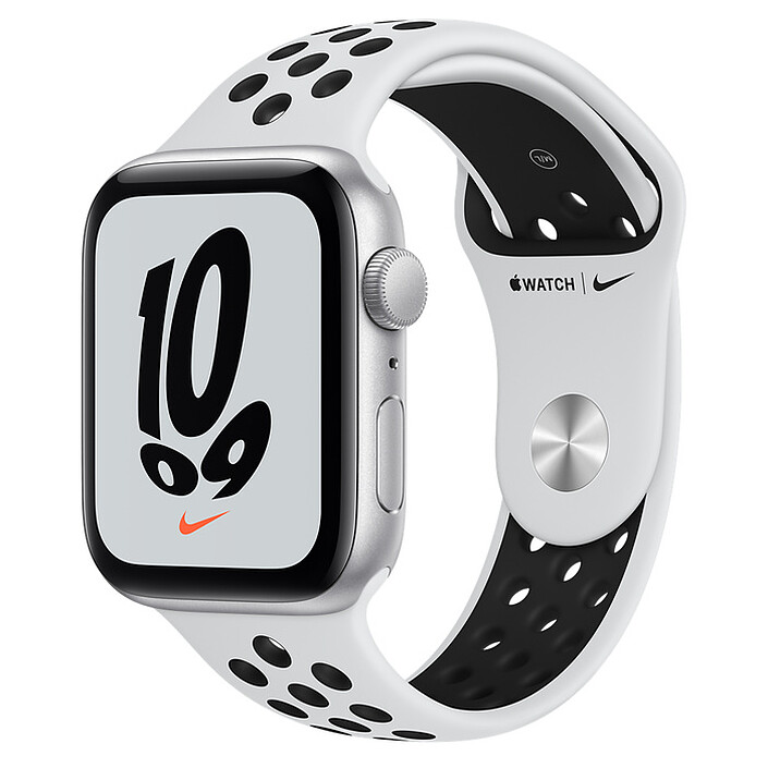 Apple Watch Nike SE GPS Silver Aluminium Sport Band Pure Platinum/Black 44 mm