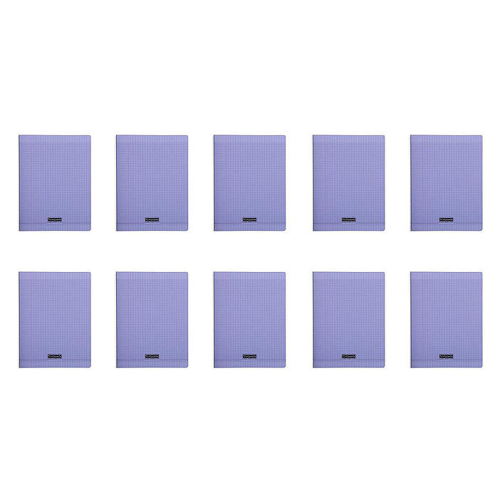 Calligraphe 8000 Polypro Cahier 96 pages 21 x 29.7 cm petits carreaux Violet (x10)