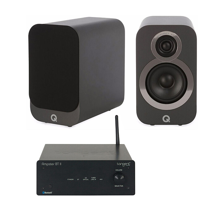 Tangent Ampster BT II + Q Acoustics 3010i Gris