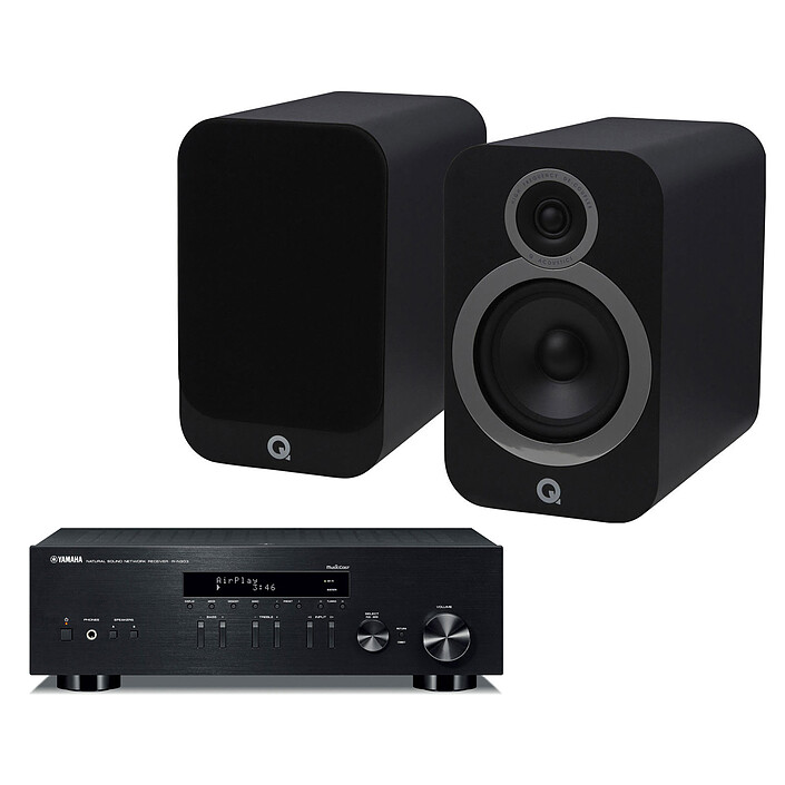 Yamaha MusicCast R-N303 Noir + Q Acoustics 3030i Noir