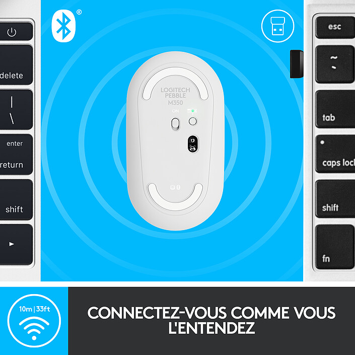 Logitech Pebble M350 (Bianco) economico