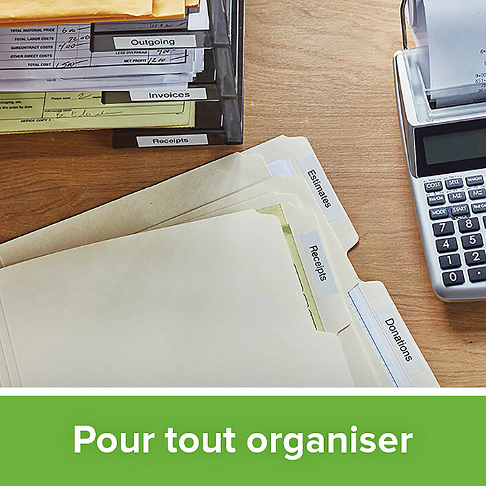 DYMO Ruban D1 Standard blanc sur noir 24 mm x 7 m pas cher