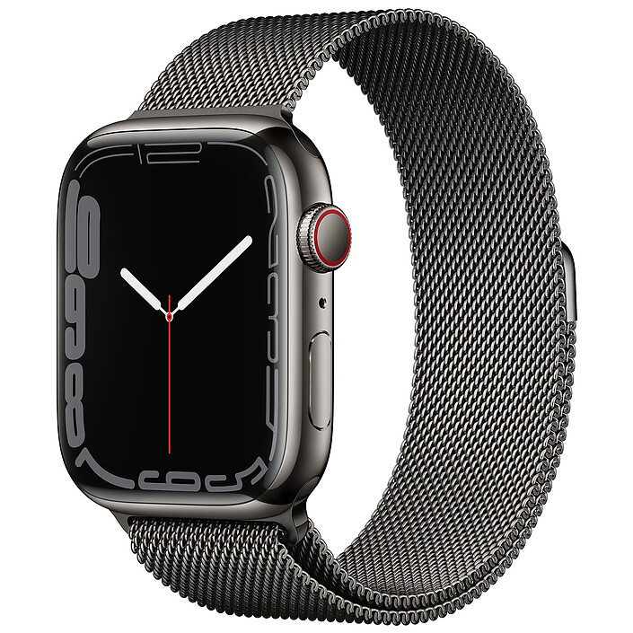 Apple Watch Serie 7 GPS + Cellular Stainless Graphite Milanese Band 45 mm