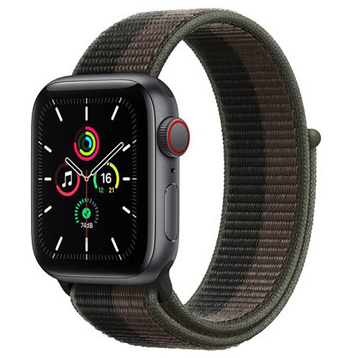 Apple Watch SE GPS + Cellular Space Grey Aluminium Sport Loop Tornado/Grey 44 mm