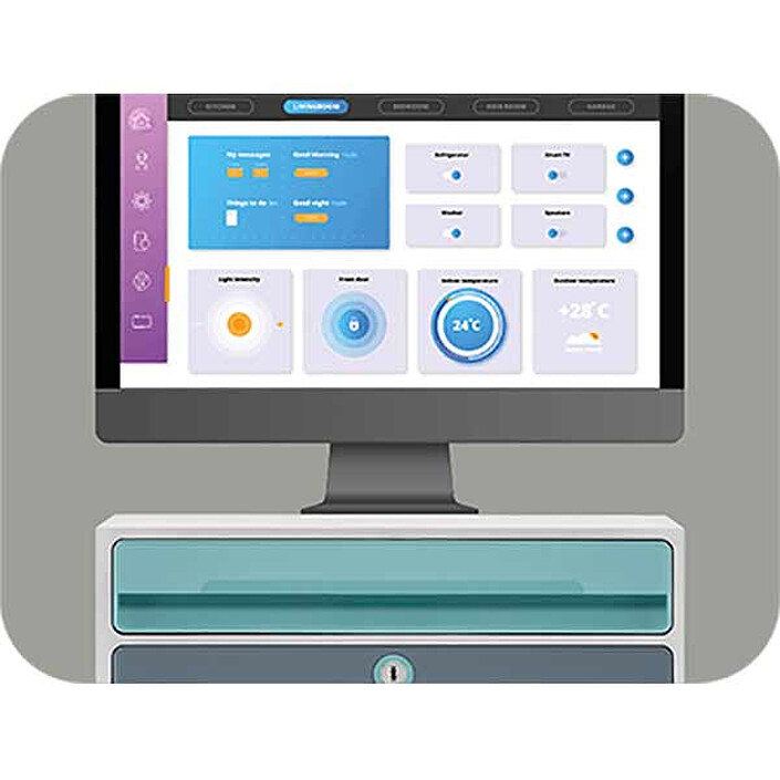 CEP MooVup Secure Module 2 grands tiroirs avec serrure (Vert) pas cher