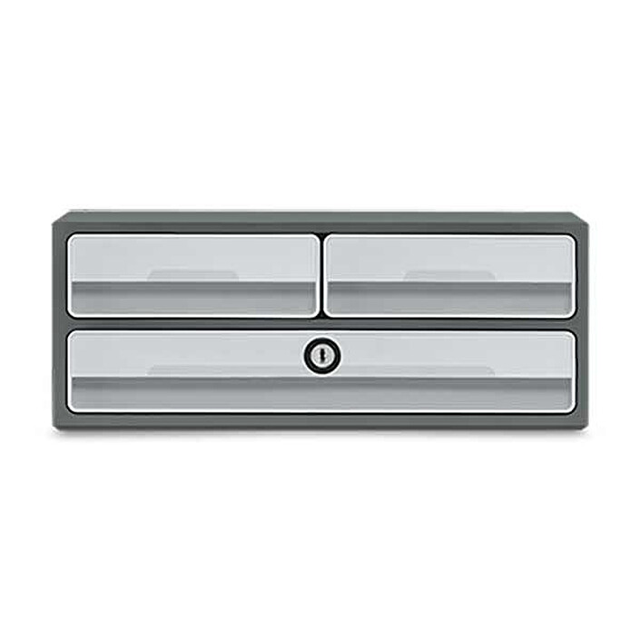 Review CEP MooVup Secure Module 2 small drawers + 1 large drawer with lock (Grey)