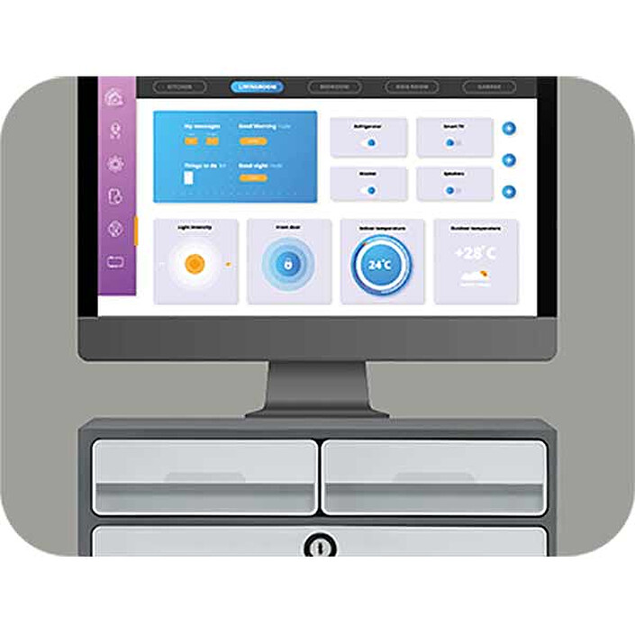 Buy CEP MooVup Secure Module 2 small drawers + 1 large drawer with lock (Grey)