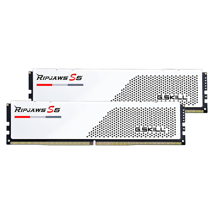 G.Skill RipJaws S5 Low Profile 64 Go (2 x 32 Go) DDR5 6000 MHz CL28 - Blanc