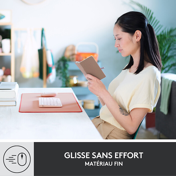 Logitech Desk Mat Studio Series (Rose) pas cher