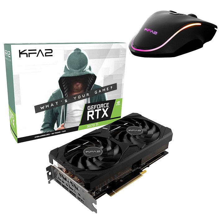 KFA2 GeForce RTX 3070 Ti (1-Click OC) LHR + KFA2 Gaming Slider 01