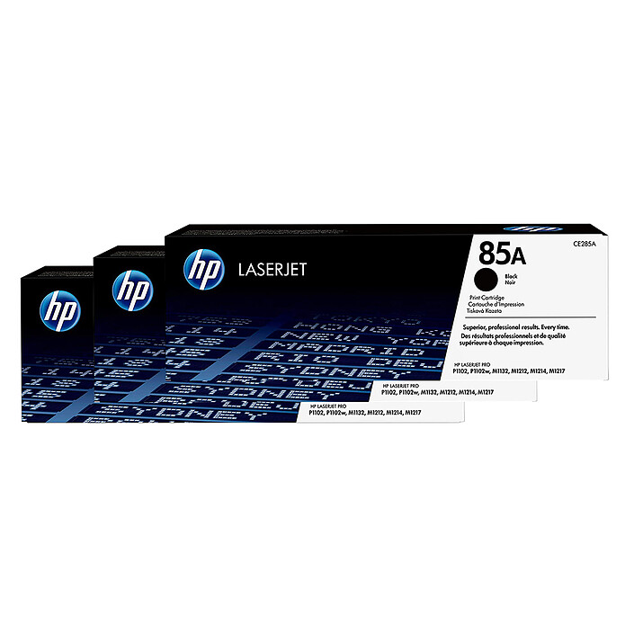 HP 85A Pack de 3 (CE285A) - Noir