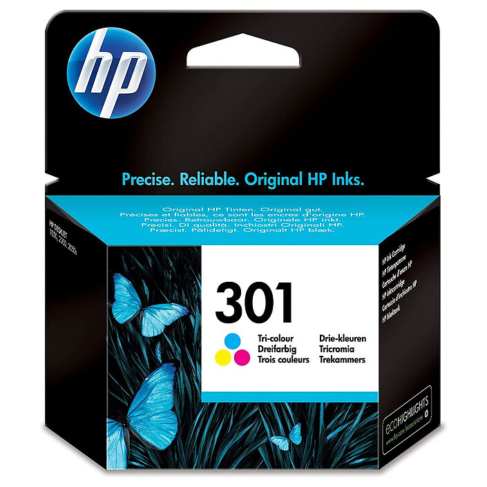 HP 301 (CH562EE) - Cyan, Magenta et Jaune